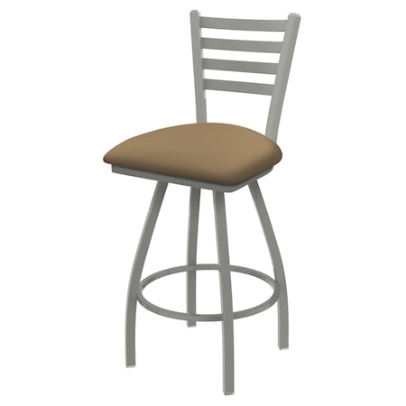 Holland Bar Stool Co 36" Swivel X-Tall Bar Stool, Nickel Finish, Canter Sand Seat X410